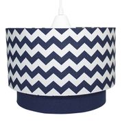 Lustre Tubular Duplo Chevron Marinho