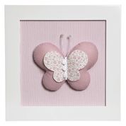 Quadro Decorativo Borboleta Rosa