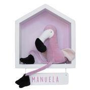 Porta Maternidade Casinha Flamingo