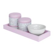 Kit Higiene Slim Rosa Capa Jardim Rosa