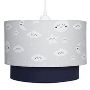 Lustre Tubular Duplo Chuva de Amor Cinza Marinho