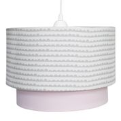 Lustre Tubular Duplo Ondinha Rosa