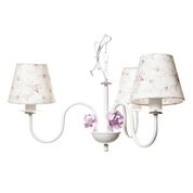 Lustre 3L Simples 3 Flores P Rosa