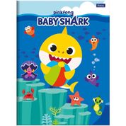 Caderno Brochurinha Pequeno Baby Shark 96fls Foroni