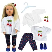 KIT ROUPA BONECA PARA OUR GENERATION - CEREJINHA - 6 PÇS