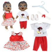 KIT ROUPA BONECA PARA BABY ALIVE - MAÇÃ BRANCA DE NEVE - 6 PÇS