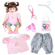 KIT ROUPA BONECA PARA REBORN - CORUJA NO JARDIM - 6 PÇS