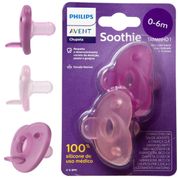 CHUPETA SOOTHIE DUPLA ROSA 0-3M - SCF099/02 - PHILIPS AVENT