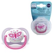 CHUPETA ULTRA AIR UNIT. MENINA BORBOLETA 0-6M PHILIPS AVENT