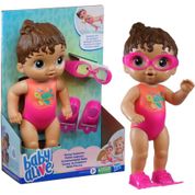 Baby Alive - Boneca Bebê Piscina - Morena F8141 - Hasbro