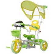 TRICICLO INFANTIL COM EMPURRADOR PEDAL E CAPO BW003