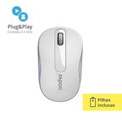 Mouse Rapoo 2.4 ghz White s/ Fio Pilha Inclusa M10 - RA008OUT [Reembalado] RA008OUT