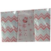 Kit Cueiro 50 x 80cm - Chevron Rosa Seco (kit 3 com unidades)