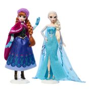 Anna e Elsa Disney 100 Collector 30cm Mattel HLX70