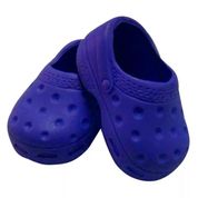 Sapatinho Crocs para Boneca Azul Escuro Tam 6 - Laço de Fita