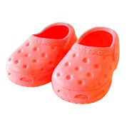 Sapatinho para Boneca - Crocs Laranja - 6cm - Laço de Fita