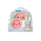 Kit Bebê refeição Gatinho de Bambu - Buba