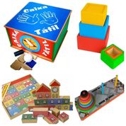 Kit De Brinquedos Pedagógicos Raciocínio Primeira Infância