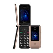 Celular Multilaser Flip Vita Duo Dual Chip + Botão SOS  + Rádio FM + MP3 + Bluetooth + Câmera Dourado - P9163 P9163