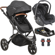 Carrinho de Bebe Moises Bebe Conforto e Base Kiddo Trek Preto