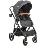 Carrinho de Bebe Passeio Moises Kiddo Cosmos Melange Preto