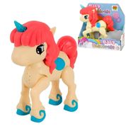 Brinquedo Baby Unicornio Com Luz E Som Rosa DM Toys