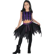 Fantasia Infantil - Conjunto Vampira C/ Morcego Pop - Tamanho P (3 a 5 anos) - 10312 - Sulamericana