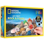 Kit Cientifico STEM com Coleção de 20 Pedras Ágata, Quartzo Rosa, Jaspe Mais, National Geographic