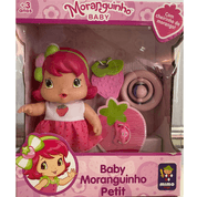 Boneca Moranguinho Baby Petit Acessórios Cheirinho de Morango