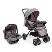 Carrinho com Bebê Conforto Travel System Choice Voyage Cinza Melange