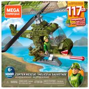 Blocos De Encaixe - Mega Construx - Wonder Builders - Helicóptero Militar - Mattel