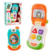 Telefone Celular Infantil Flip Baby Musical Com Luz Colorido