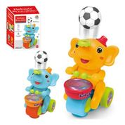 Brinquedo Infantil Elefante Equilibrista Bate E Volta C/ Led