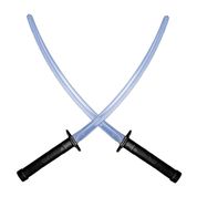 Kit 2 Espadas de Brinquedo Ninja Super Katana Infantil com Cabo Preta 58cm