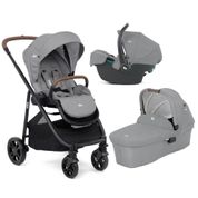 Carrinho de Bebê Versatrax E Travel System Trio Pebble Cinza - Joie