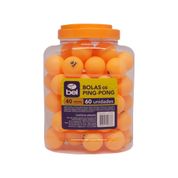 Kit com 60 Bolinhas de Ping-Pong Laranja Bel