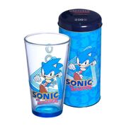 Copo Vidro Grande 500ml com Lata Cofre SONIC - Zona Criativa