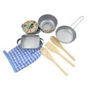 Kit Panelinha Cozinha - Brinquedo Metal Shiny Toys