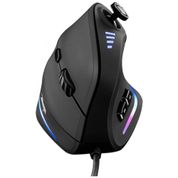 Mouse para Jogos Ergonômico Vertical Óptico com Fio Reduz a Tensão do Pulso, 1500, 10000 DPI, 11 Botões, TRELC ff maus, Preto