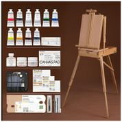 Kit de Pintura Conjunto Artístico com 15 Tintas, MEEDEN, Marrom