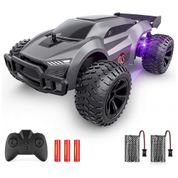 Carrinho de Controle Remoto 4x4 Off Road, com Luzes de LED, Recarregável, EPOCHAIR, Preto