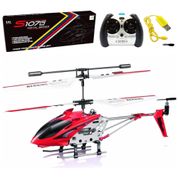 Mini Helicóptero RC com Gyro Crimson de Controle Remoto com 3 Canais, CHEERWING, Vermelho