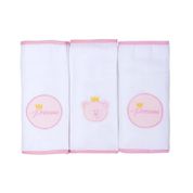 Kit Fralda Gifts Toys Com 3 Pçs Urso Rosa Papi