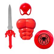 Kit Super-Herói Fantasia c/ Espada Escudo Peitoral do Aranha