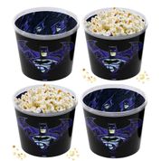 4 Potes para Pipoca Infantil do Batman Original Balde Oval Estampado Original 2.1L