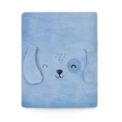 Cobertor Bebê Microfibra Cachorrinho Azul 1,10m X 85cm Papi