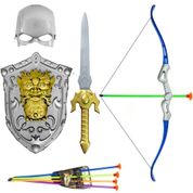 Kit Especial Cavaleiro Templário Armadura Máscara Espada Arco e Flechas 10pçs