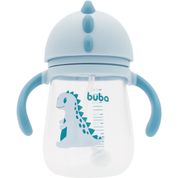 Copo com Alça e Canudo Dino 240ml - Buba Azul 12580
