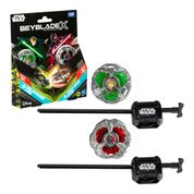 Lançador e Pião - Beyblade X e Star Wars - Luke Skywalker 4-80B vs Darth Vader 4-60B - Hasbro