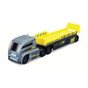 Miniatura Caminhão Prancha Cinza Amarelo Maisto 15021